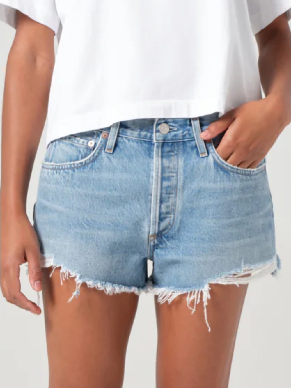 Agolde Parker denim shorts